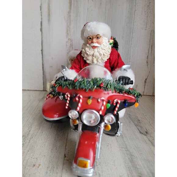 Clothtique possible dreams good day for a ride RARE Harley-Davidson Santa Mrs Cl - Picture 5 of 10